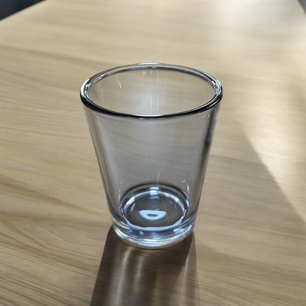 Blue Clear Glass 1.5 cup Vase With Tapered Width